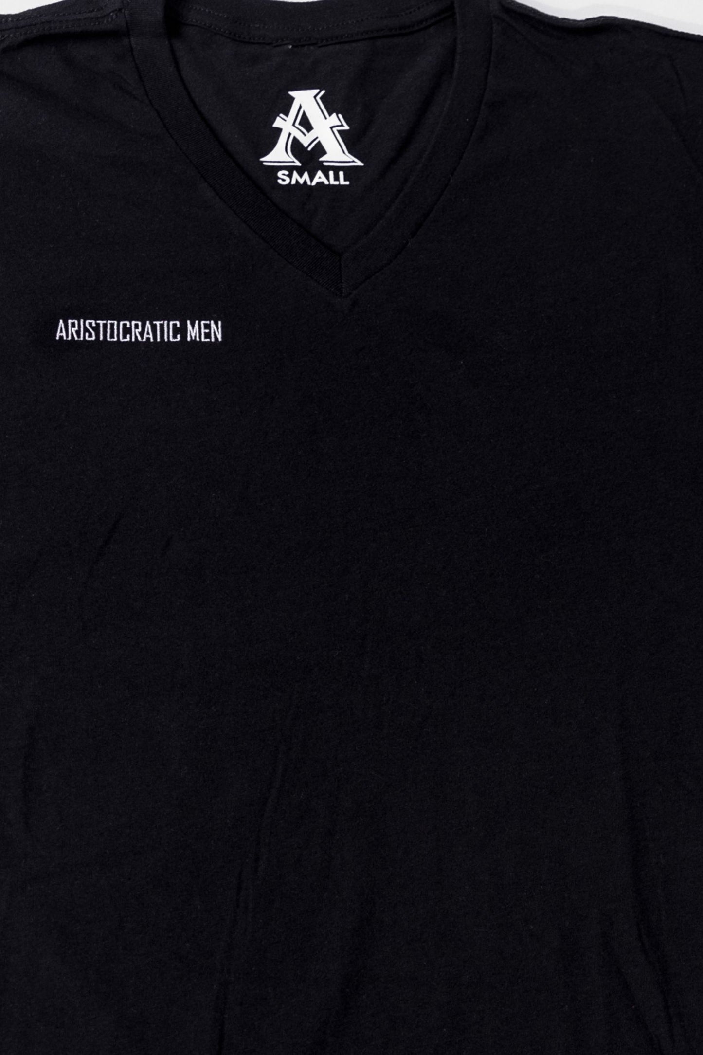 AM Embroidery V-Neck Tee