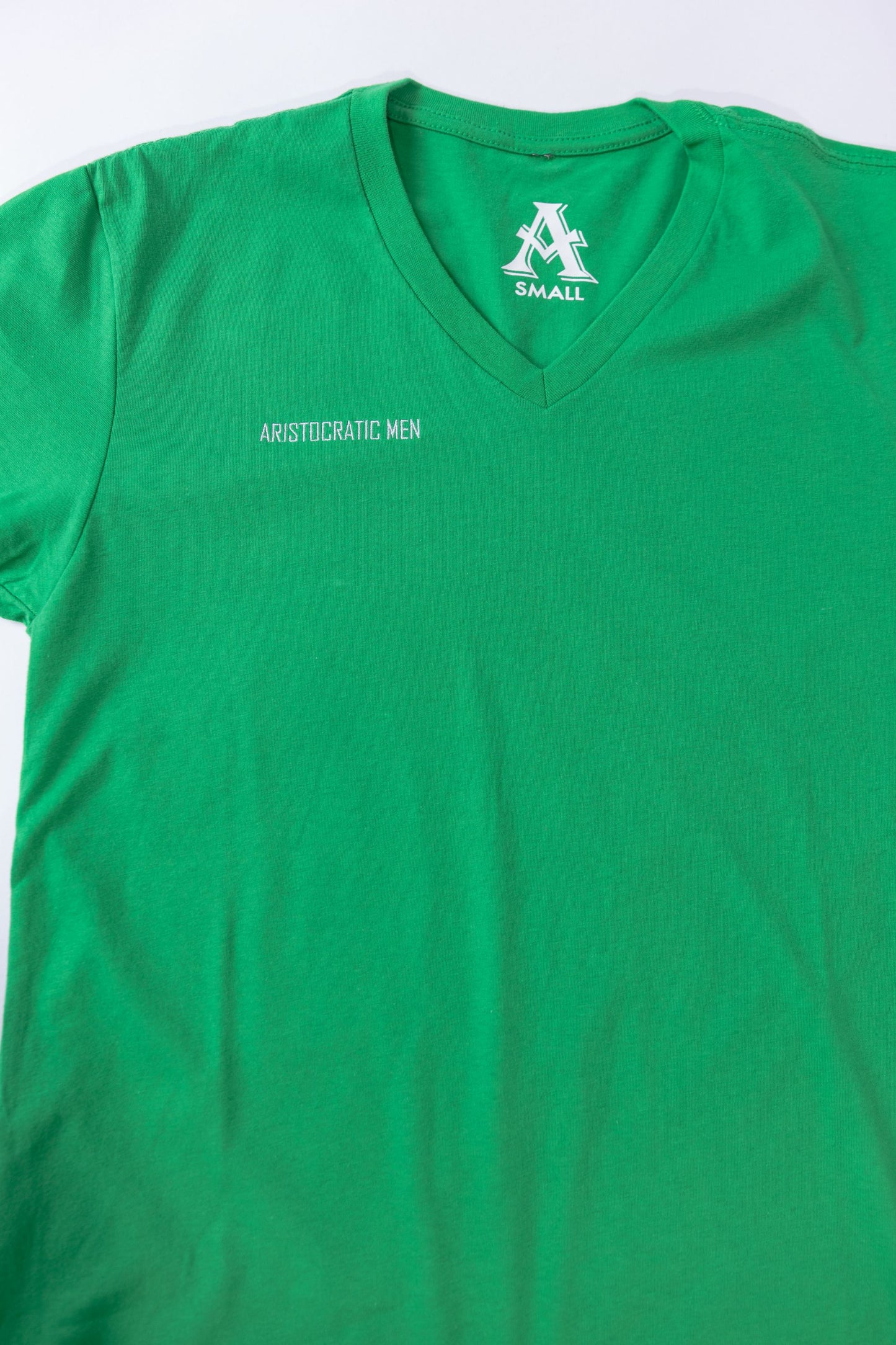 AM Embroidery V-Neck Tee