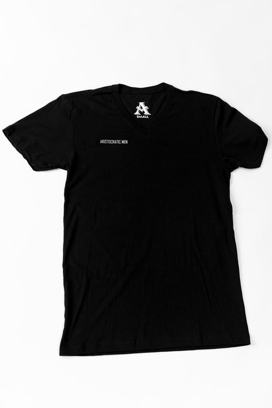 AM Embroidery V-Neck Tee