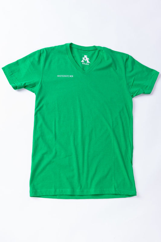 AM Embroidery V-Neck Tee