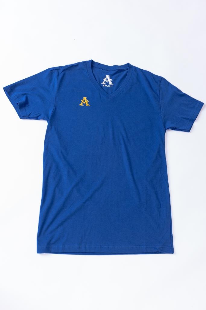 AM Embroidery V-Neck Tee